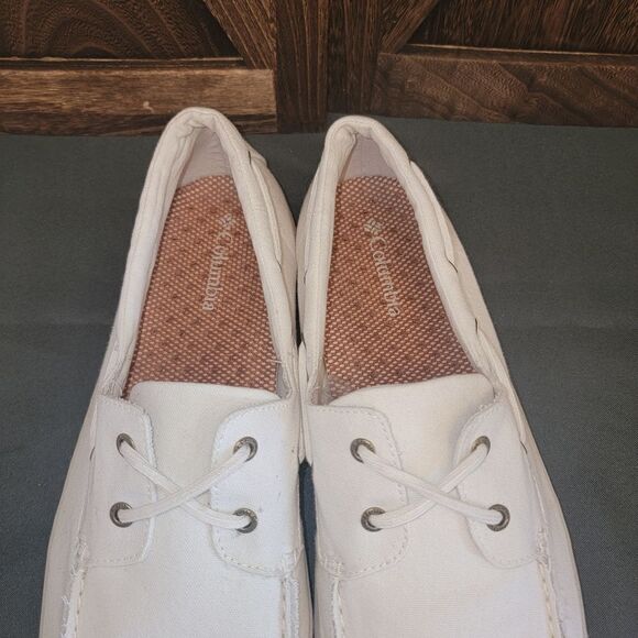 Columbia Vulc N Vent Boater Topsider Lace Shoes Seaside White Men's Size 14 - Picture 9 of 13